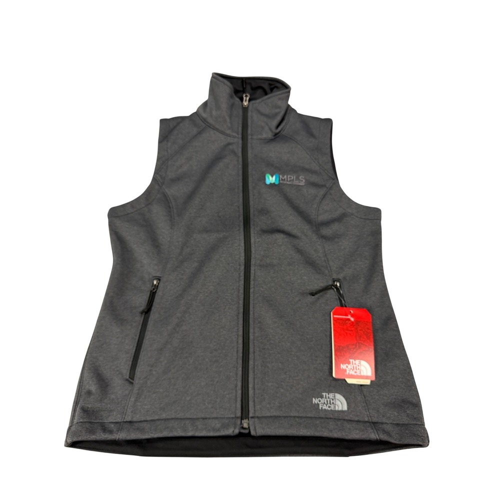 The North Face Ridgewall SS WindWall Vest Womens Medium Dark Grey with Co Logo